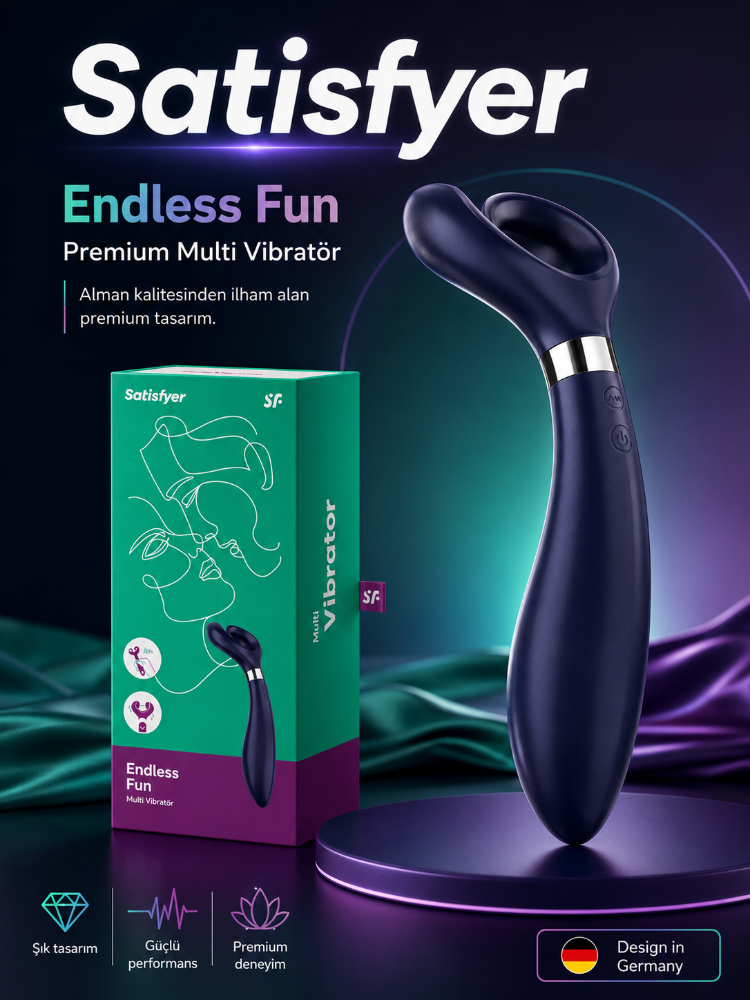 Satisfyer Endless Fun Blue Çiftlere Özel Multi Vibratör & Penis Halkası	