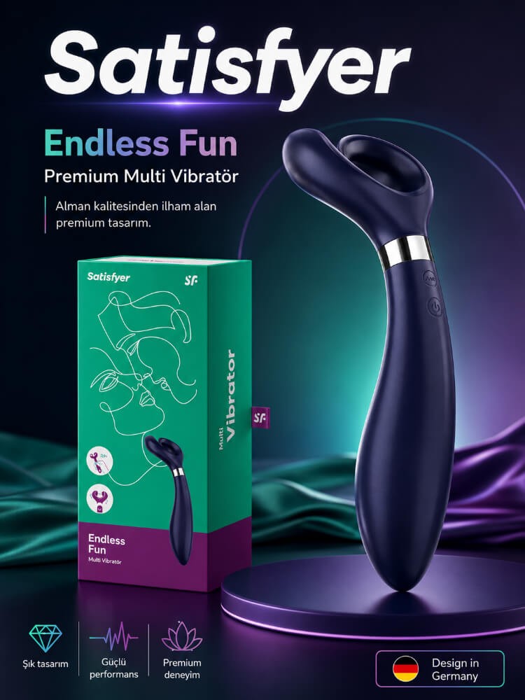 Satisfyer Endless Fun Blue Çiftlere Özel Multi Vibratör & Penis Halkası	