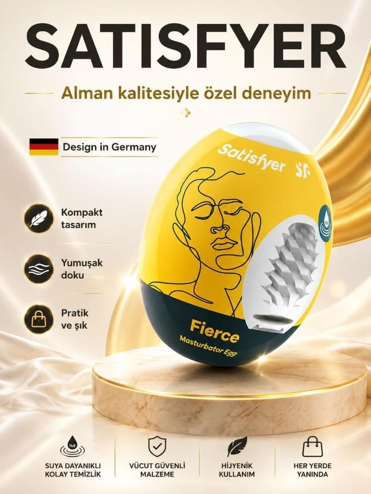 Satisfyer Fierce 3 Kullanımlık İçi Tırtıklı Yapay Mastürbatör