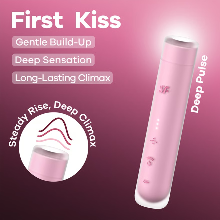 Satisfyer First Kiss USB Şarjlı Su Geçirmez Hava Dalgası Masaj Cihazı