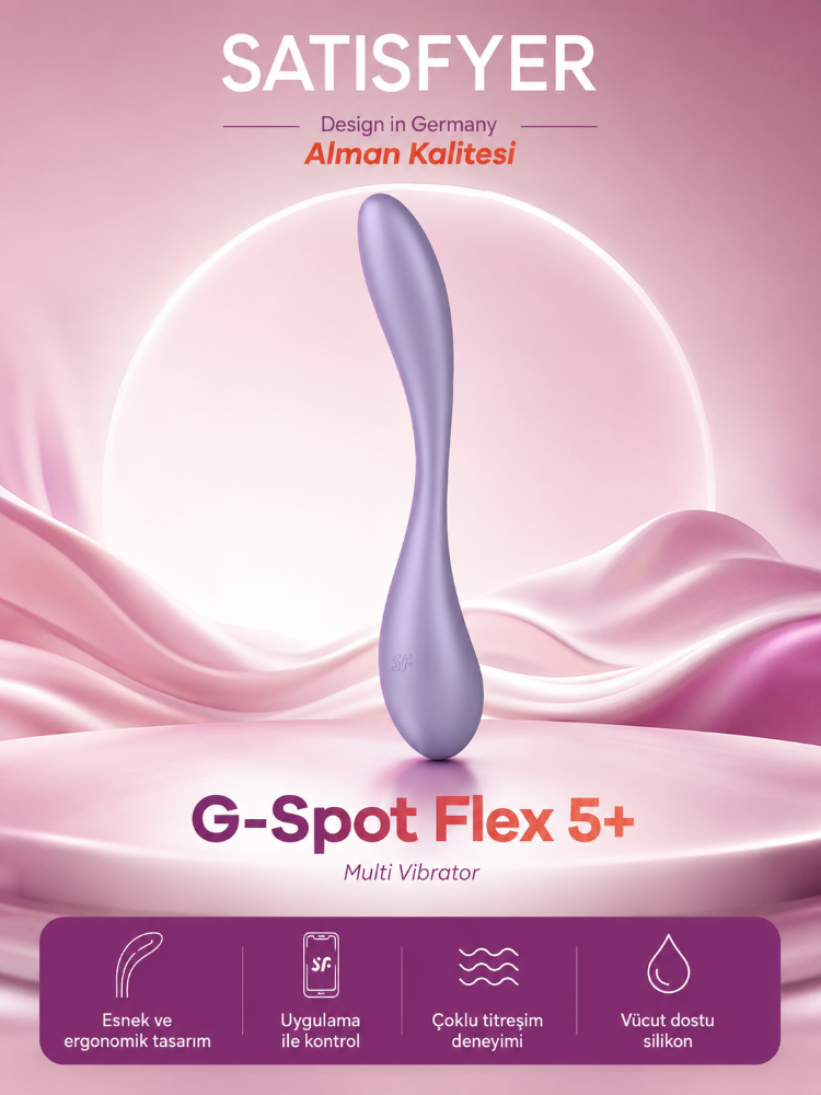Satisfyer G-Spot Flex 5+ Lilac Connect App Kontrollü Ayarlanabilir Orgazm Vibratör 