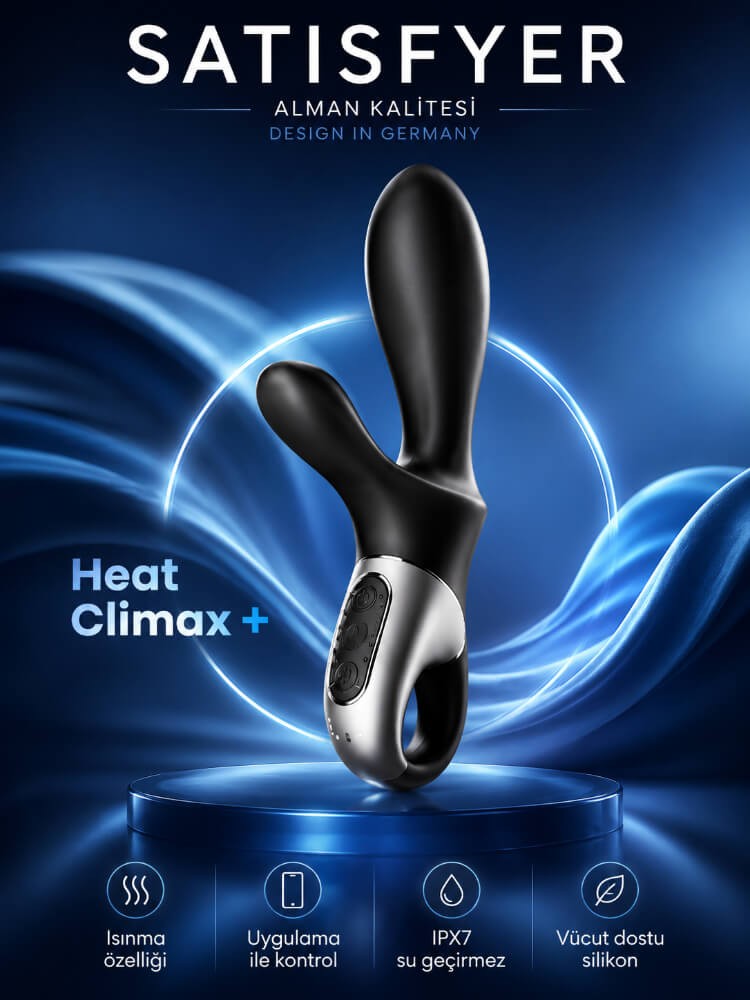 Satisfyer Heat Climax+ Connect App Kontrollü Güçlü Titreşimli Ve Akıllı Isıtmalı Rabbit Vibratör