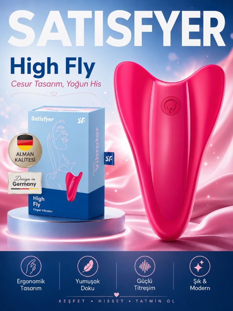 Satisfyer High Fly 12 Modlu Şarjlı Parmak Vibratörü