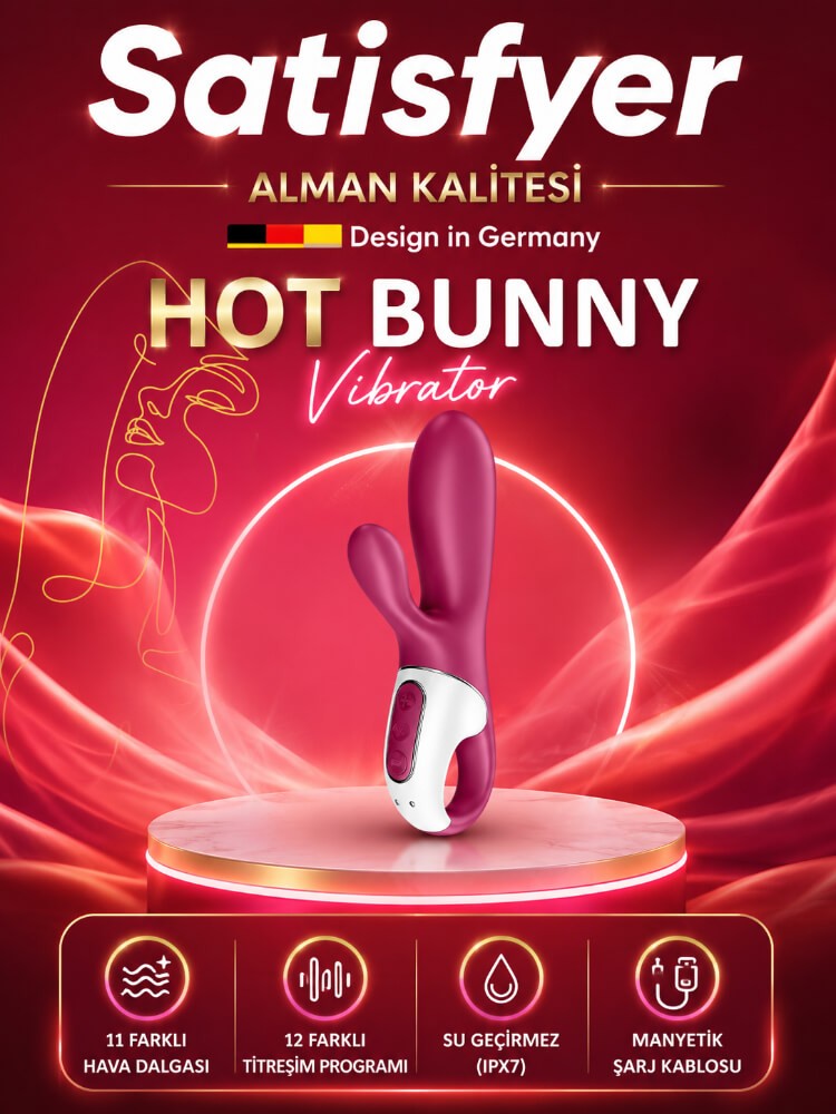 Satisfyer Hot Bunny Connect App Kontrollü Güçlü Titreşimli Rabbit Vibratör 