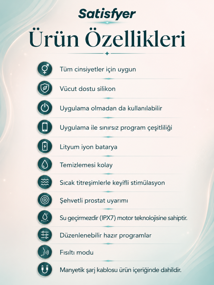 Satisfyer Hot Passion Connect App Kontrollü Akıllı Isıtma ve Güçlü titreşimli Vibratör 