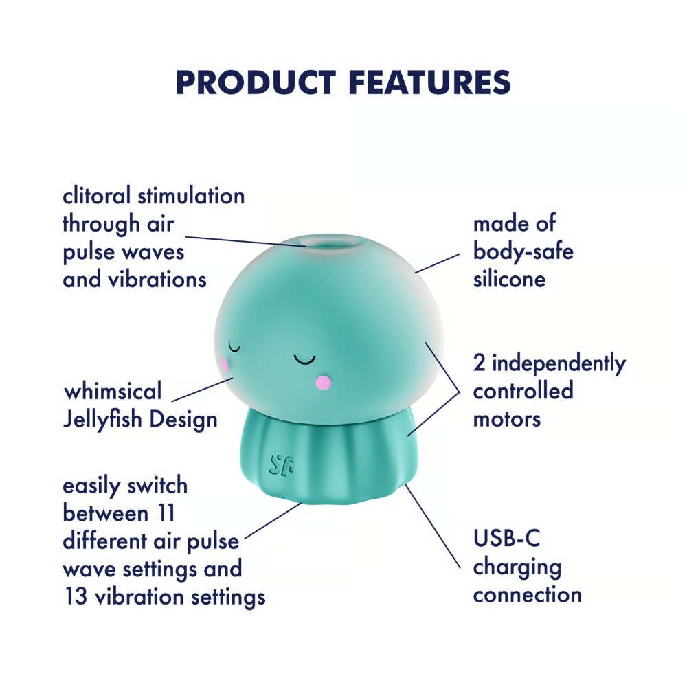 Satisfyer Jelly-cious USB-C Şarjlı Hava Dalgası ve Titreşimli Vibratör