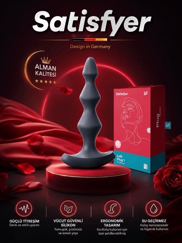 Satisfyer Lolli Plug 1 - 12 Modlu Titreşimli Şarjlı Anal Plug Vibratör