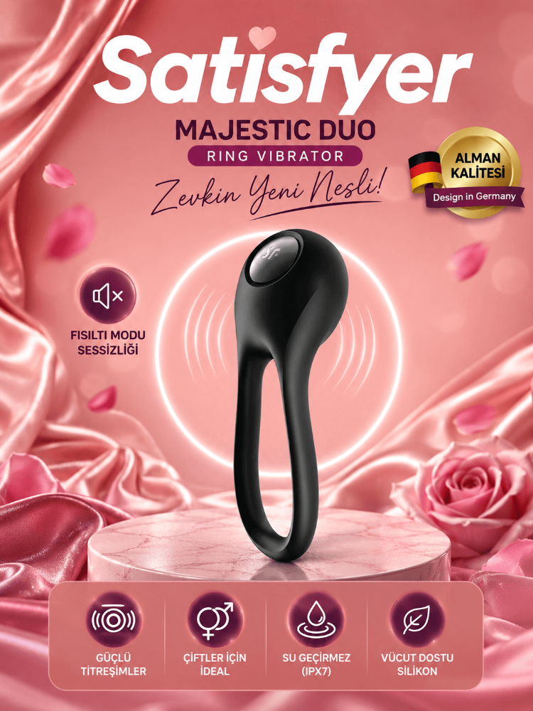 Satisfyer Majestic Duo 12 Modlu Titreşimli Şarjlı Penis Halkası