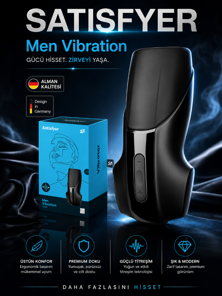 Satisfyer Men Vibration 14 Fonksiyonlu Titreşimli Süper Mastürbatör