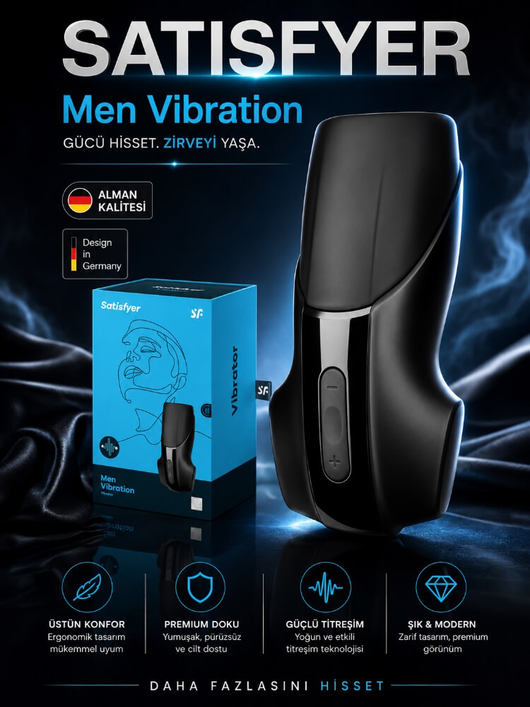 Satisfyer Men Vibration 14 Fonksiyonlu Titreşimli Süper Mastürbatör