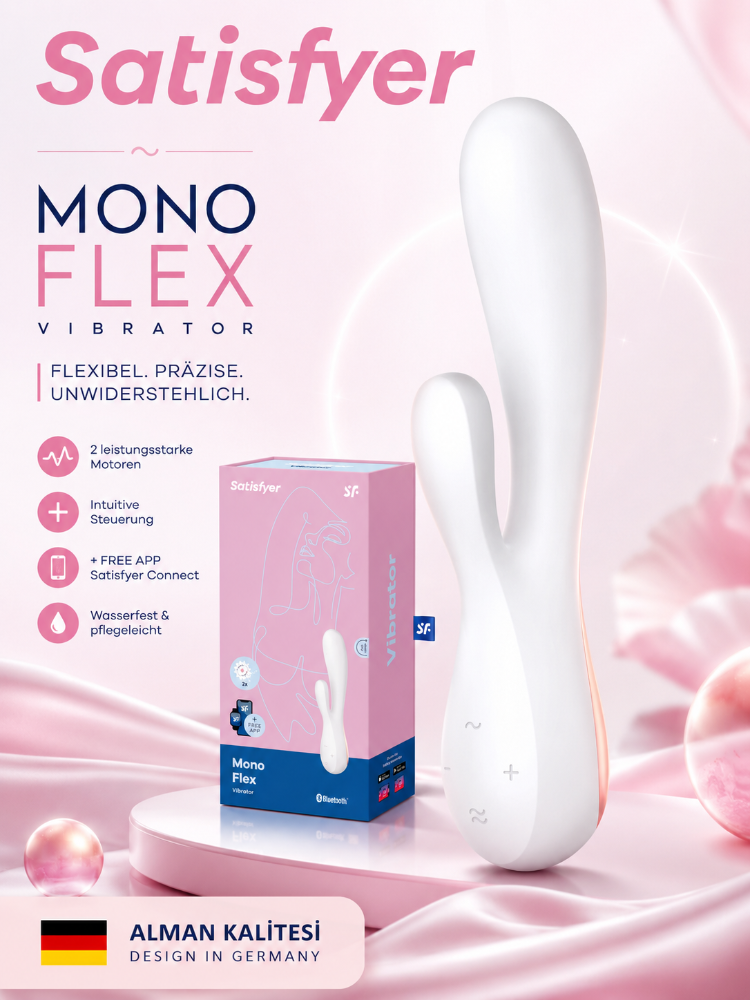 Satisfyer Mono Flex White Telefon Kontrol Rabbit Vibratör	