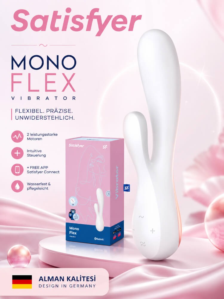 Satisfyer Mono Flex White Telefon Kontrol Rabbit Vibratör	