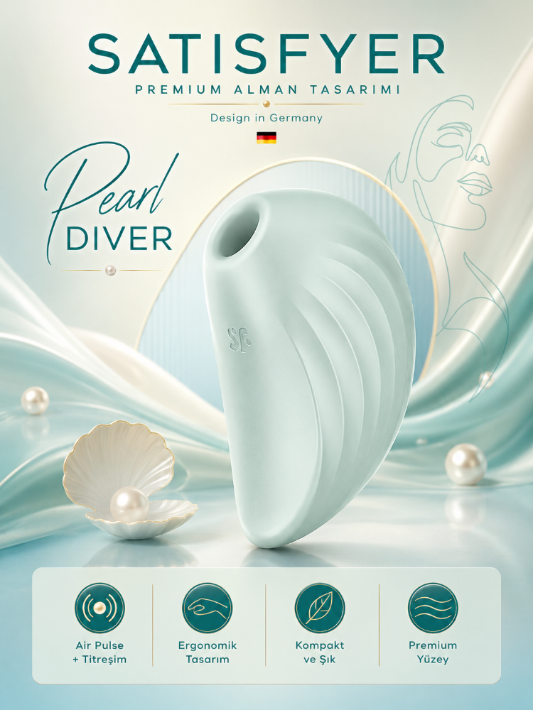 Satisfyer Pearl Diver Mint Emişli&Titreşimli 2 Motorlu Vibratör 