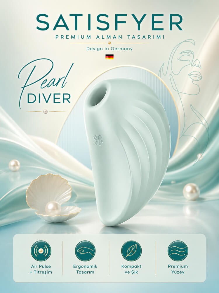 Satisfyer Pearl Diver Mint Emişli&Titreşimli 2 Motorlu Vibratör 