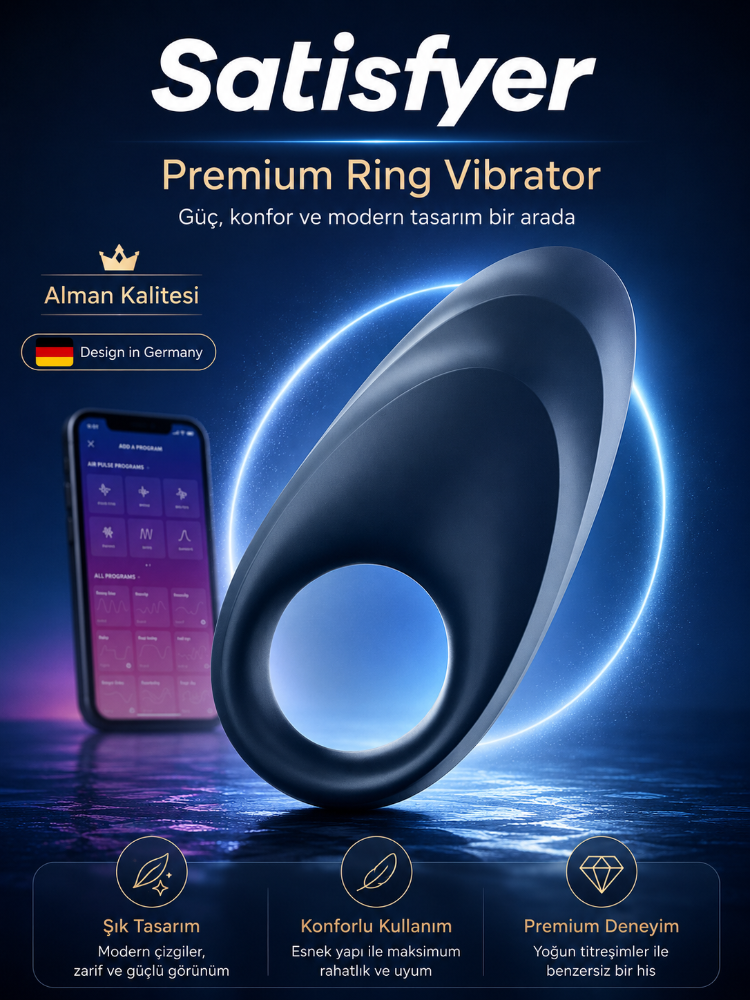 Satisfyer Powerful Mighty Telefon Kontrol Şarjlı Penis Halkası