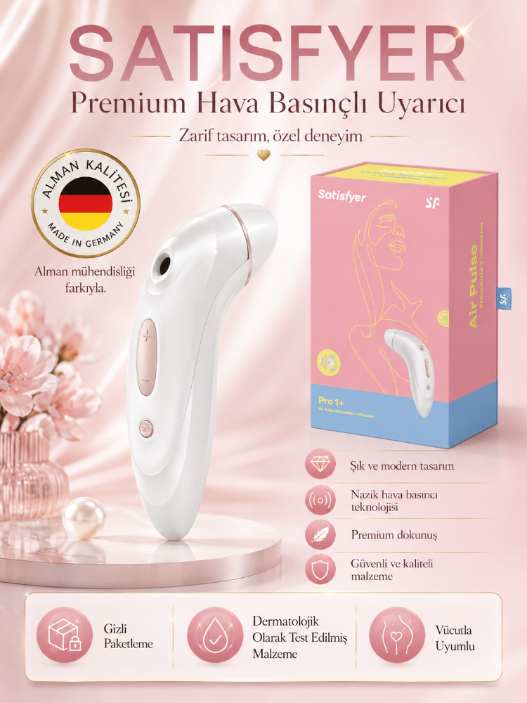 Satisfyer Pro Plus Titreşimli ve Emiş Yapabilen Vibratör