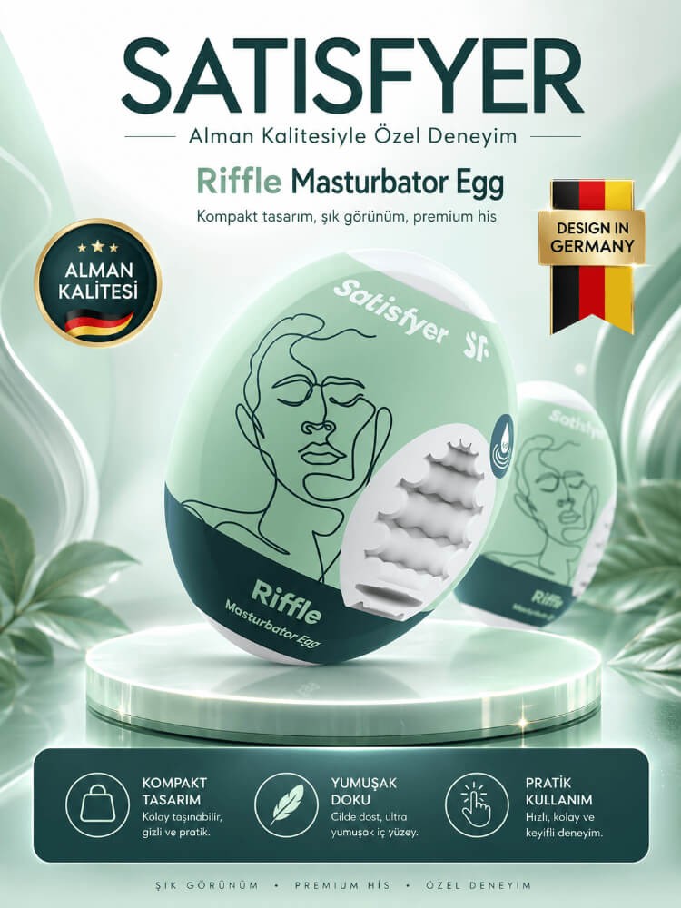 Satisfyer Riffle 3 Kullanımlık İçi Tırtıklı Yapay Mastürbatör