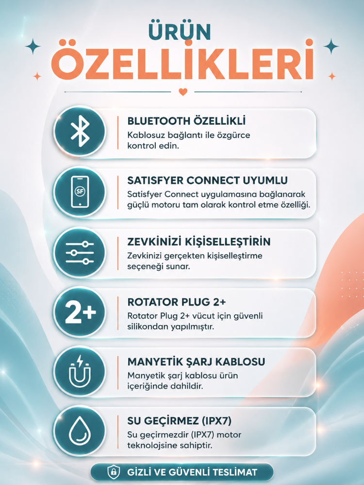 Satisfyer Rotator Plug 2+ Black App Kontrollü Güçlü Titreşim Motorlu Anal Plug