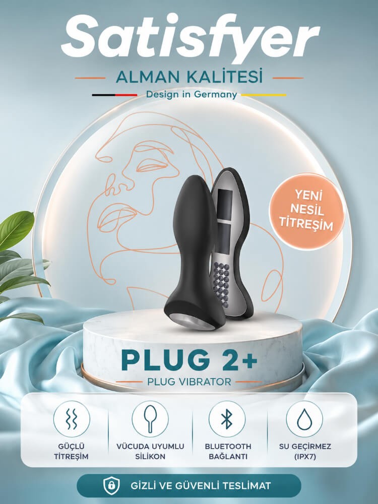 Satisfyer Rotator Plug 2+ Black App Kontrollü Güçlü Titreşim Motorlu Anal Plug