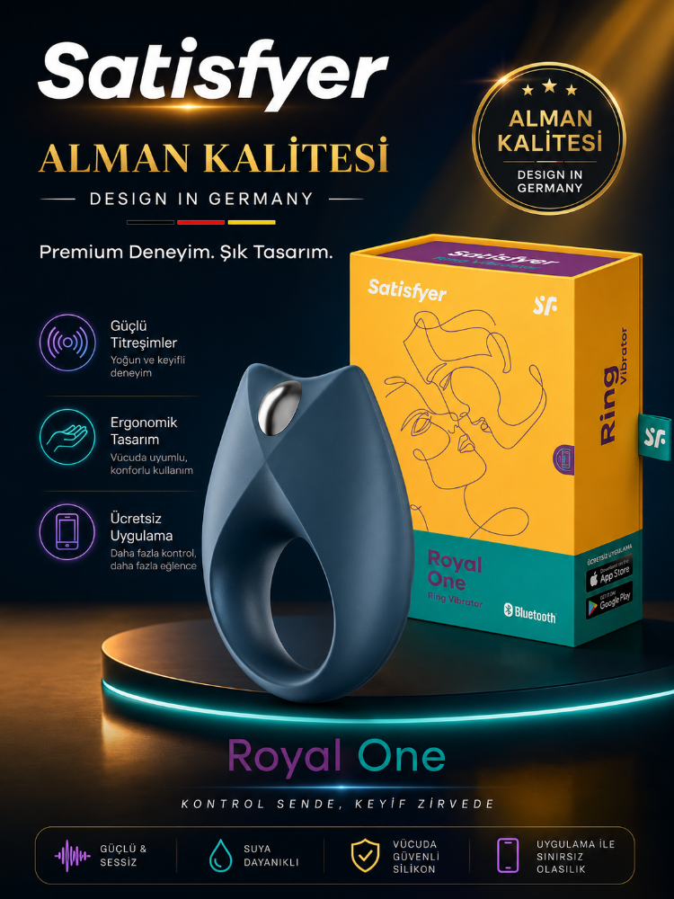 Satisfyer Royal Ring Telefon Kontrol Şarjlı Penis Halkası