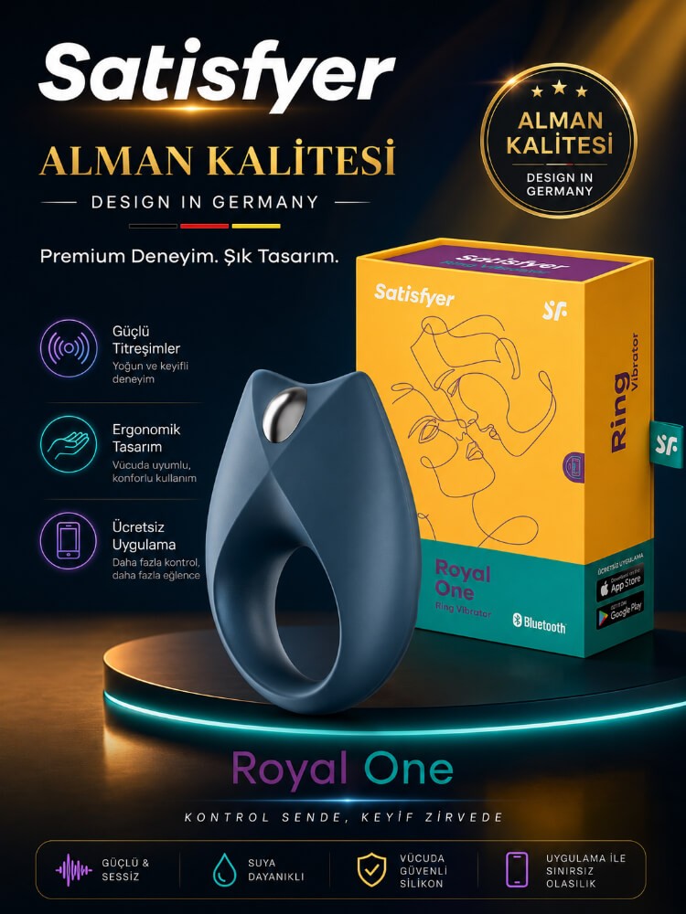 Satisfyer Royal Ring Telefon Kontrol Şarjlı Penis Halkası