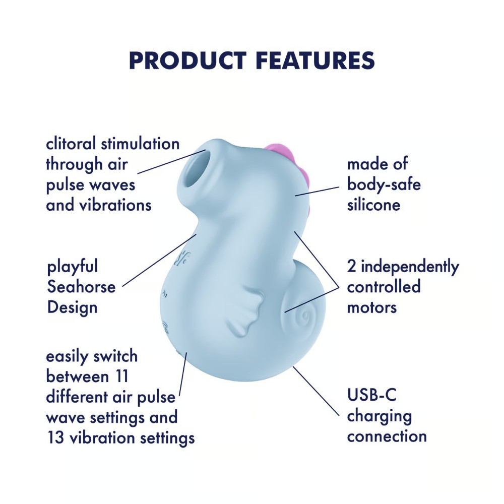 Satisfyer Sea Pony USB-C Şarjlı CihazıHava Dalgalı Klitoris Vibratör