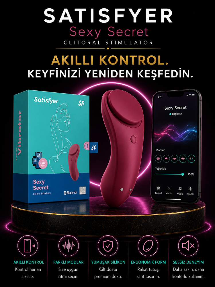 Satisfyer Sexy Secret Telefon Uyumlu Giyilebilen Vibratör