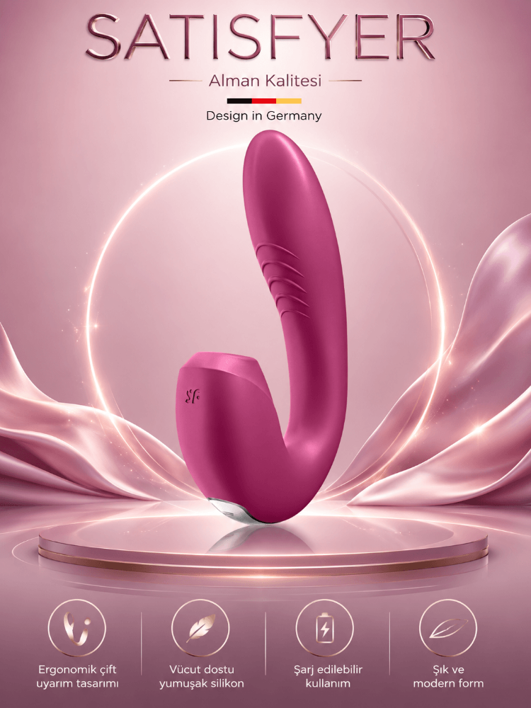 Satisfyer Sunray Connect Berry App Kontrollü 2 Motorlu Emişli&Titreşimli Vibratör