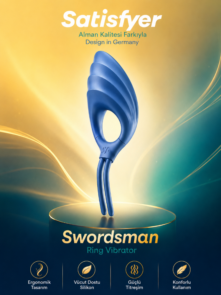 Satisfyer Swordsman Blue 12 Farklı Titreşim Modlu Esnek Ve Güçlü Penis Halkası 