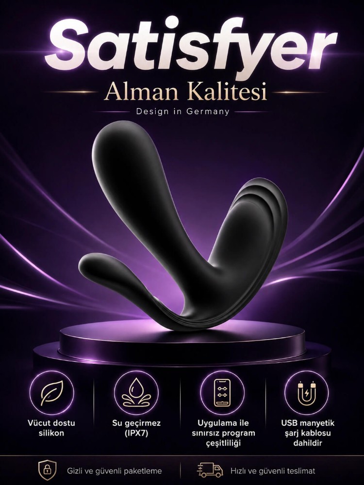Satisfyer Top Secret+ Black App Kontrollü Anal Ve Vajinal Giyilebilen Vibratör