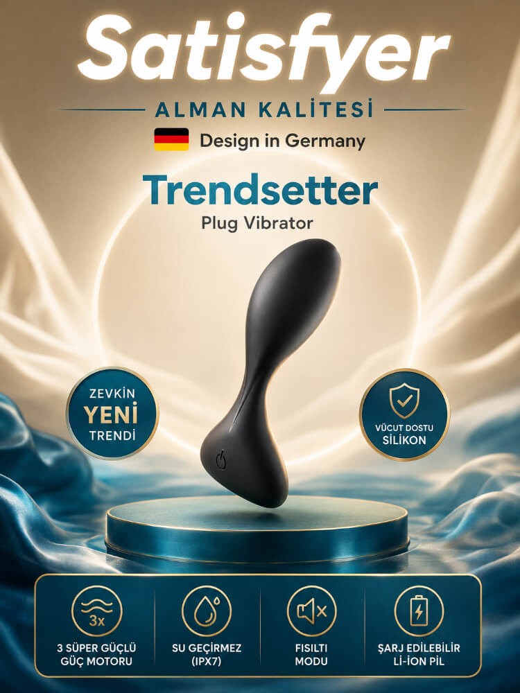 Satisfyer Trendsetter Black App Kontrollü Güçlü Titreşimli Anal Plug Vibratör
