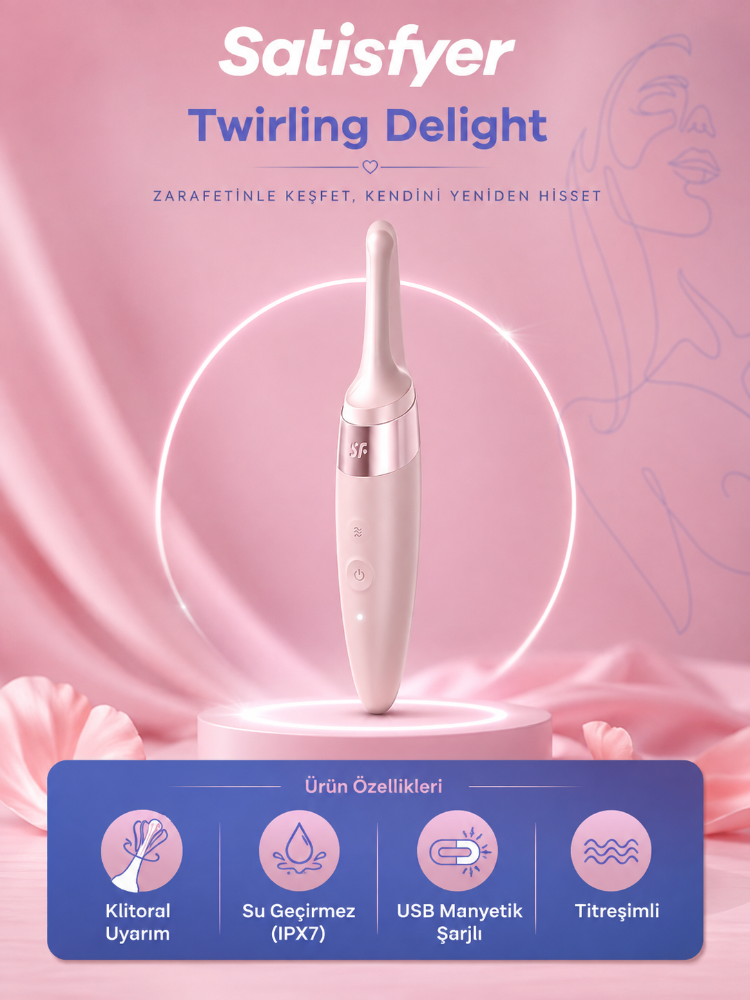 Satisfyer Twirling Delight Beige Göğüs Klitoris ve Hassas Bölgelere Özel Vibratör 