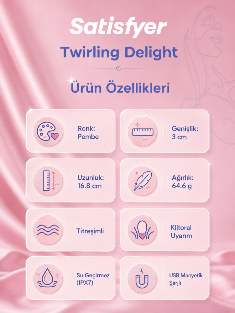 Satisfyer Twirling Delight Beige Göğüs Klitoris ve Hassas Bölgelere Özel Vibratör 