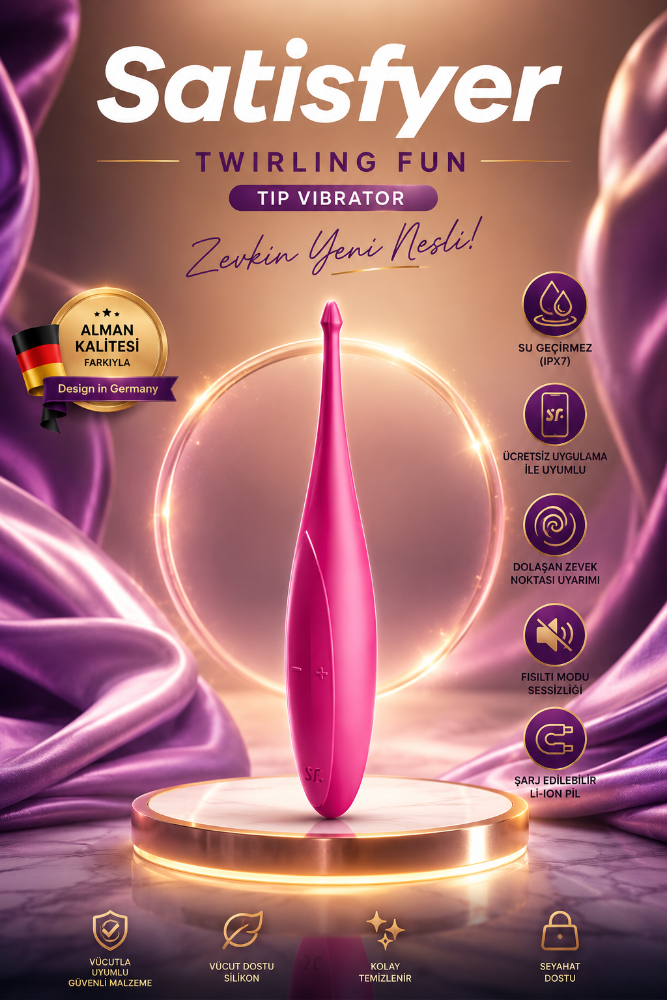 Satisfyer Twirling Fun Göğüs Klitoris ve Erojen Bölgelere Özel Vibratör