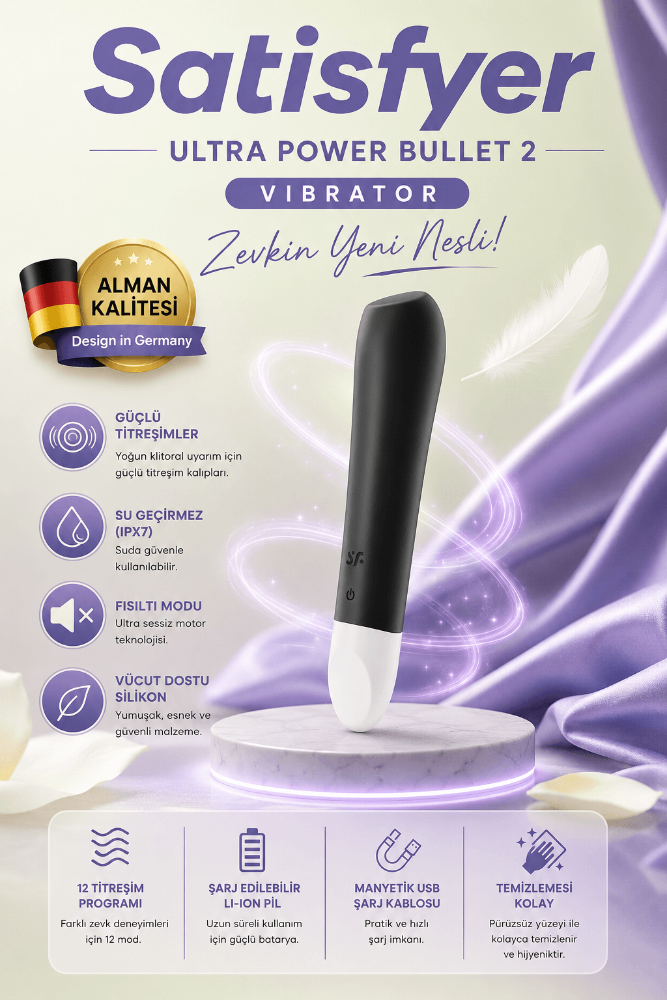 Satisfyer Ultra Power 2 - 12 Modlu Titreşimli Şarjlı Mini Vibratör