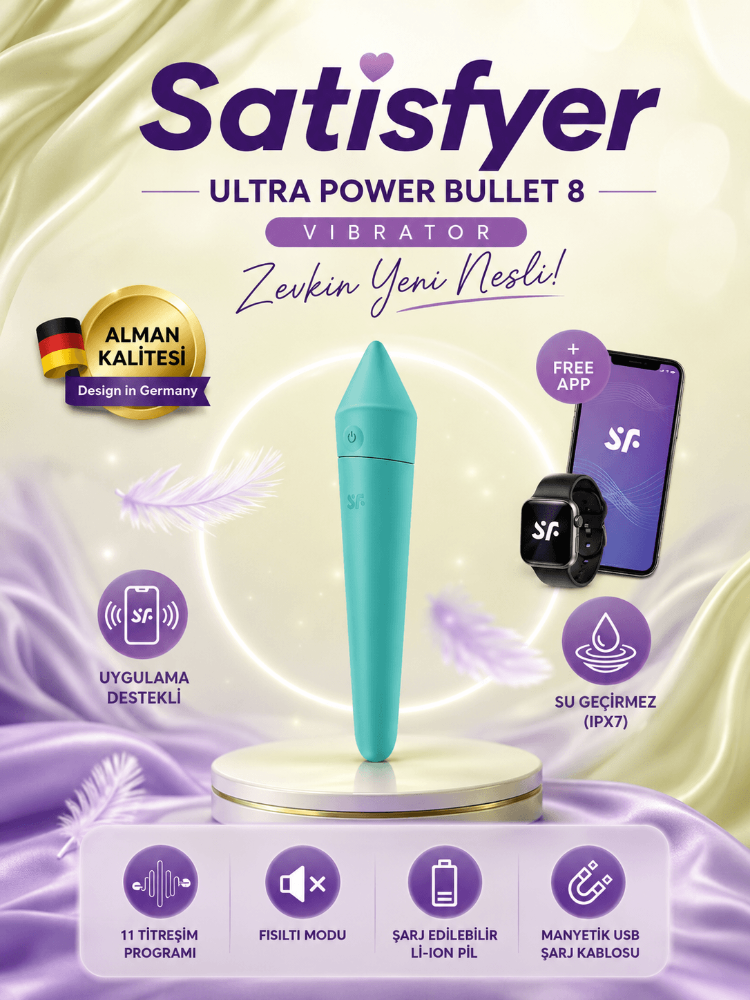Satisfyer Ultra Power 8 - 12 Modlu Titreşimli Telefon Kontrollü Şarjlı Vibratör