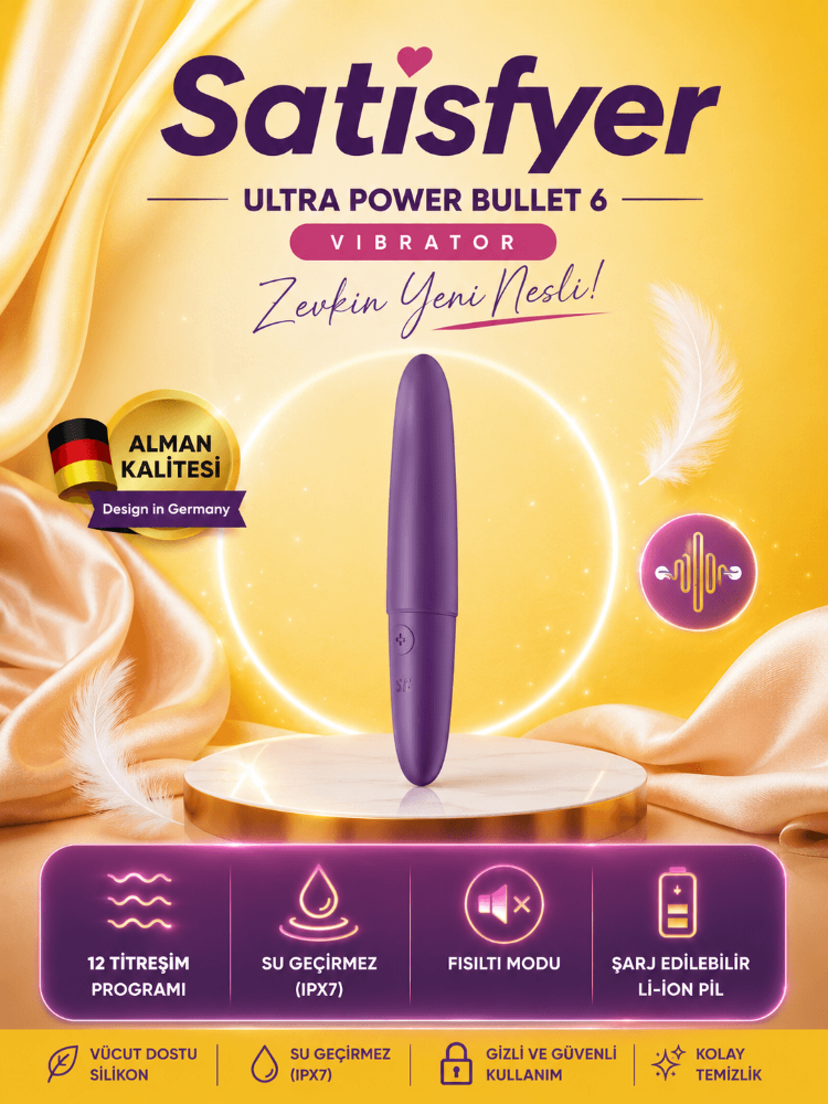 Satisfyer Ultra Power Bullet 6 - Şarjlı 12 Modlu Titreşimli Mini Vibratör