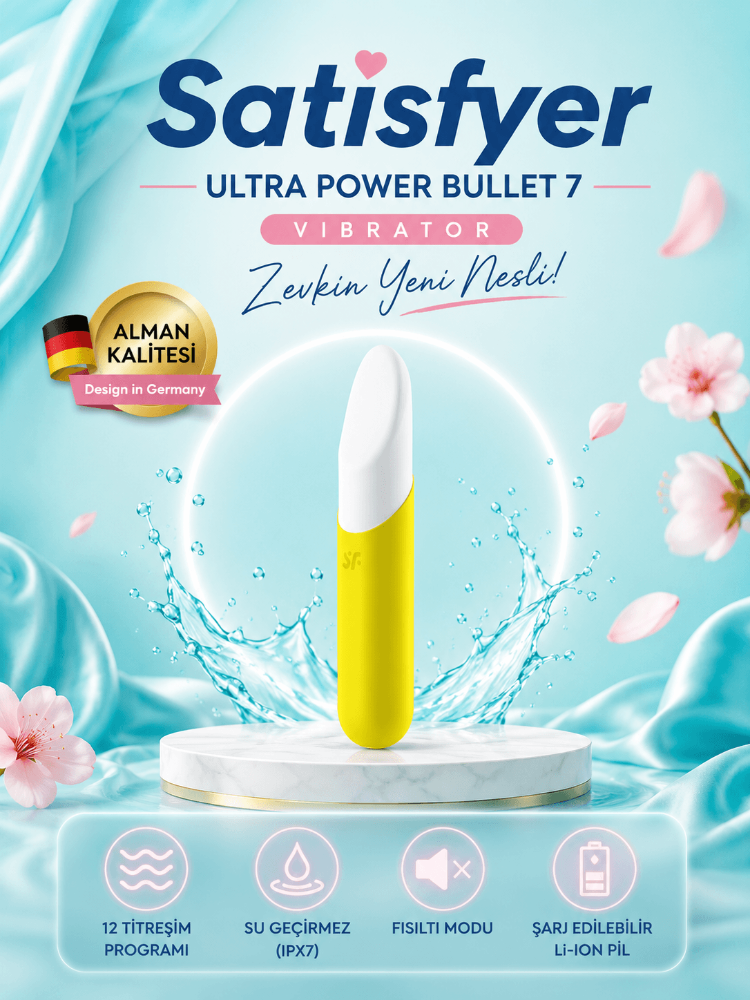 Satisfyer Ultra Power Bullet 7 - 12 Modlu Titreşimli Şarjlı Mini Vibratör