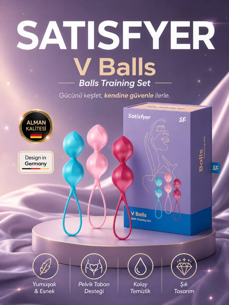 Satisfyer V Balls 3 Adet Yumuşak Dokulu Kegel Egzersiz Top Seti