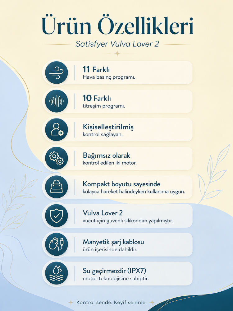 Satisfyer Vulva Lover 2 blue Emiş Yapabilen Ve Titreşimli 2 Motorlu Vibratör 
