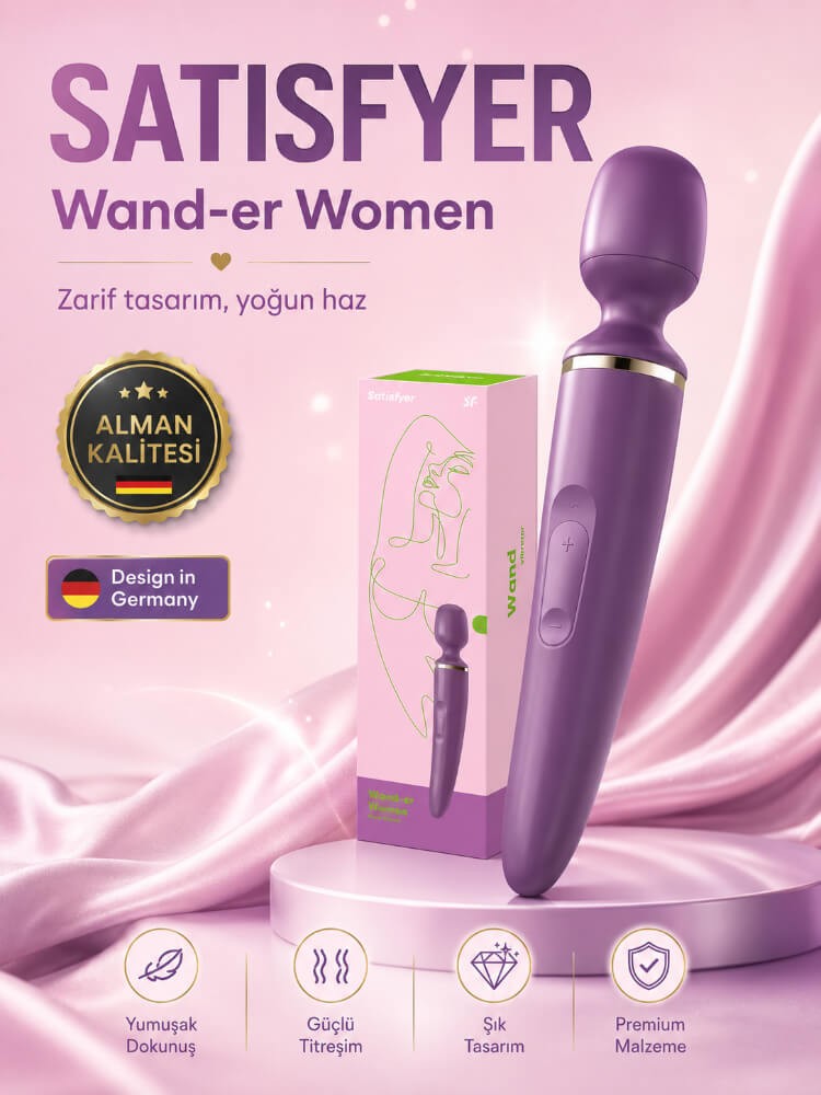 Satisfyer Wand-er Women Purple Büyük Boy Güçlü Masaj Aleti Vibratör