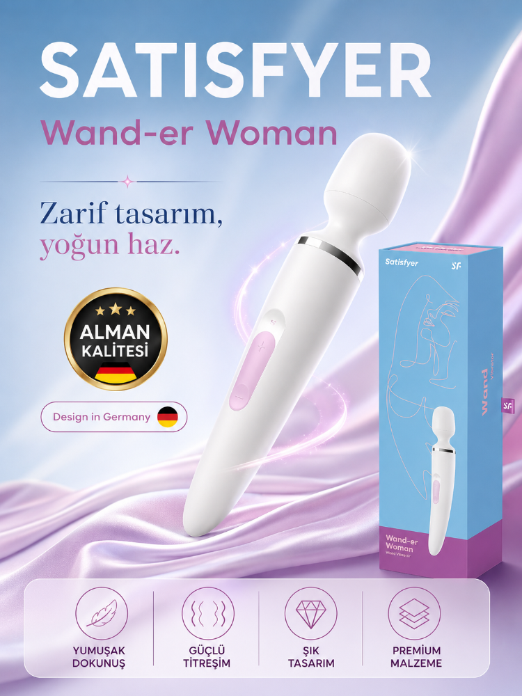 Satisfyer Wand-er Women White Büyük Boy Güçlü Masaj Aleti Vibratör