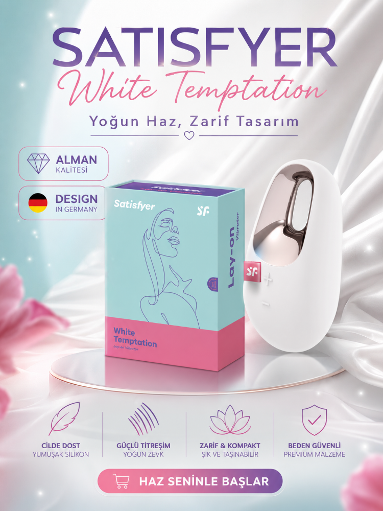 Satisfyer White Temptation 15 Modlu Titreşimli Klitoris Uyarıcı Şarjlı Vibratör