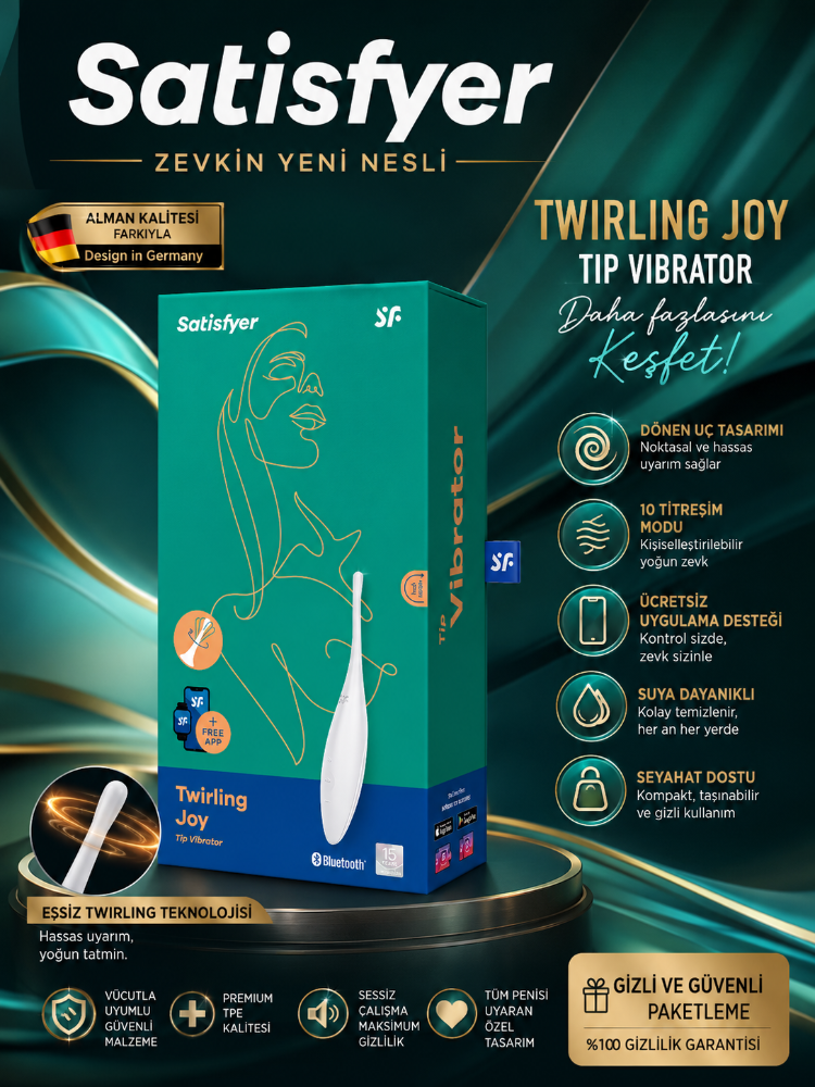 Satisyer Twirling Joy Telefon Uyumlu Erojen Bölgelere Özel Vibratör
