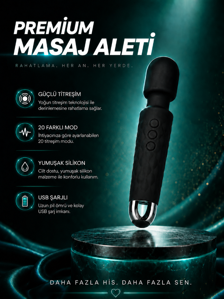 Silikon Güçlü Titreşime Sahip Masaj ve Orgazm Vibratörü