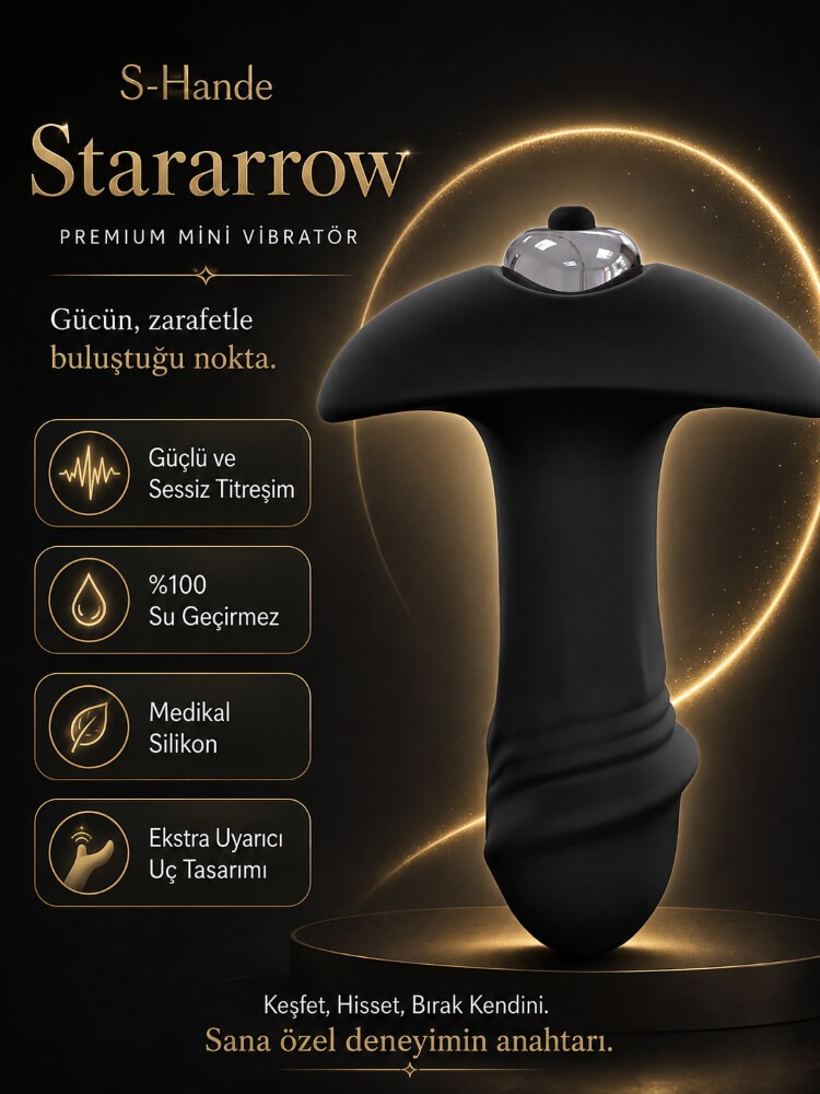 Stararrow Güçlü Titreşimli Anal ve Vajinal Titreşimli Mini Vibratör