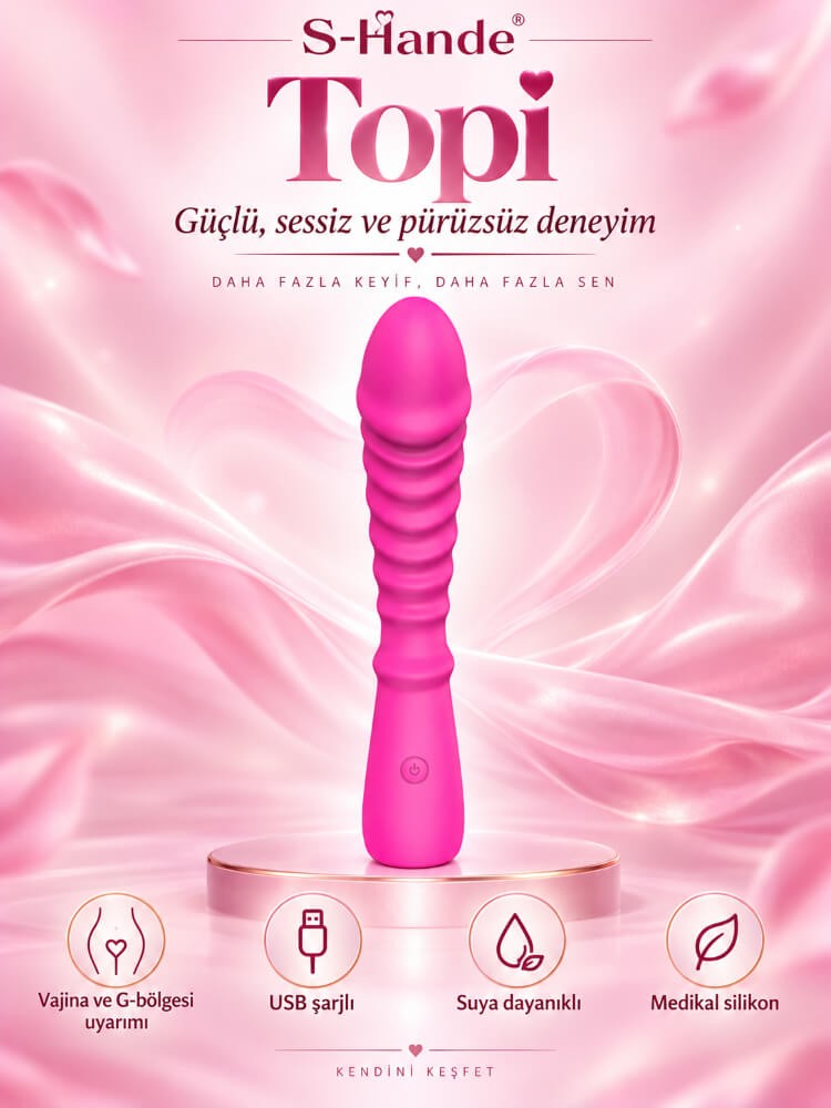 Topi G Spot Özel Tasarım Soft Silicone Şarjlı Güçlü Vibratör