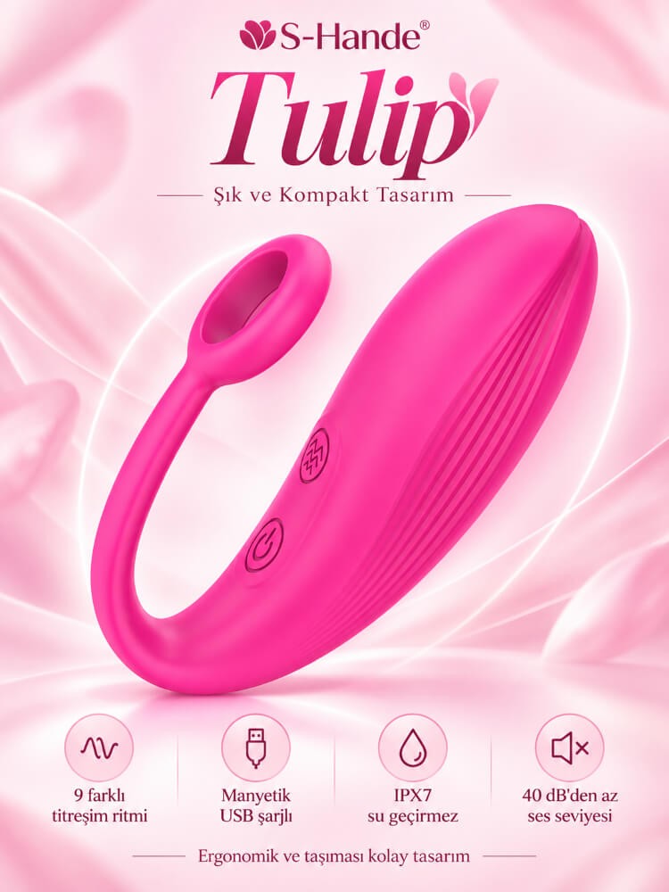 Tulip 9 Modlu Silikon Şarjlı Mini Vibratör