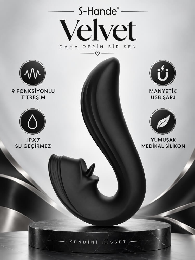 Velvet Dil Fonksiyonlu ve Titreşimli Silikon Güçlü Vibratör
