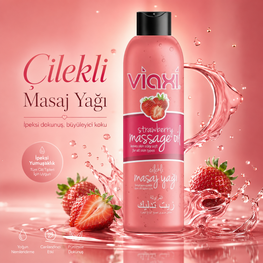 Viaxi Çilek Aromalı 177 Ml Masaj Yağı
